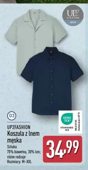 Koszula z lnem męska UP2FASHION