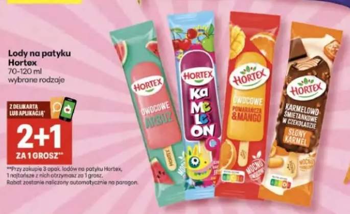 Lody na patyku Owocowe Arbuz Hortex