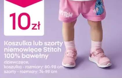 Szorty niemowlęce Disney Stitch 100% bawełny dziewczęce