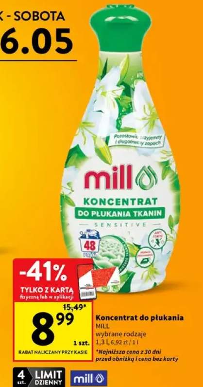 Koncentrat do płukania Mill Sensitive wybrane rodzaje