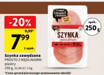 Szynka zawędzana Prosto z Wędliniarni plastry
