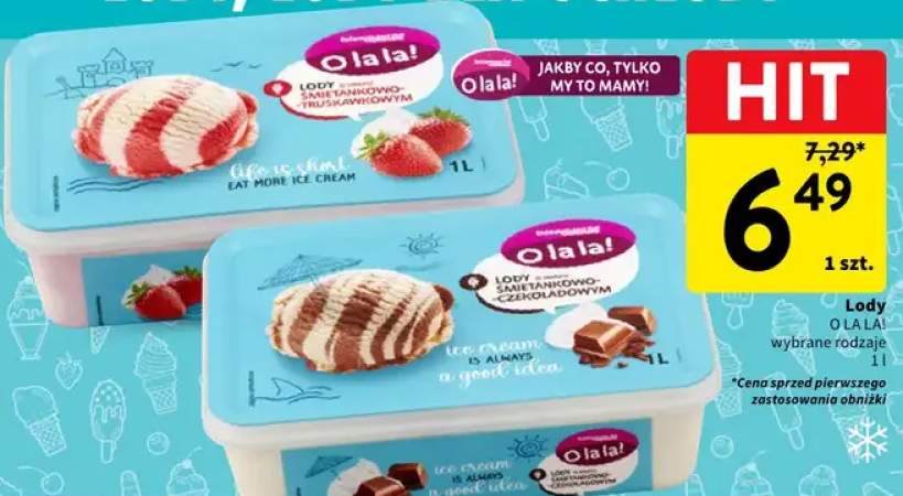 Lody O La La! śmietankowo-czekoladowe