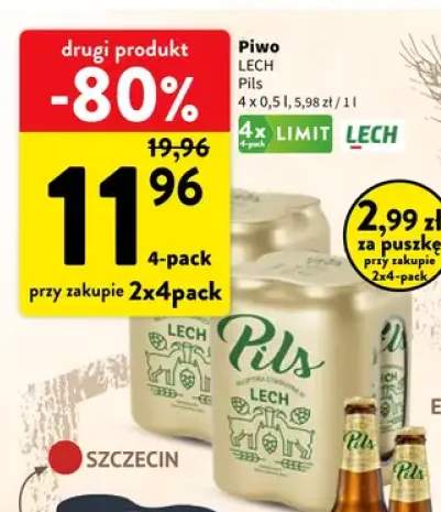 Piwo Lech Pils 4-pack