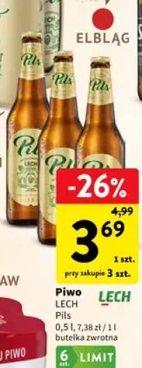 Piwo Lech Pils butelka zwrotna