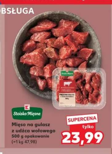 Mięso na gulasz z udźca wołowego Stoisko Mięsne