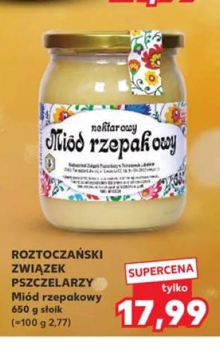 Miód rzepakowy Roztoczański Związek Pszczelarzy