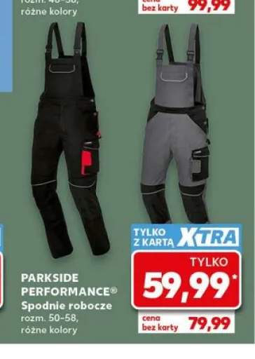Spodnie robocze PARKSIDE PERFORMANCE rozm. 50-58