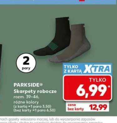 Skarpety robocze PARKSIDE 2-pak rozm. 39-46
