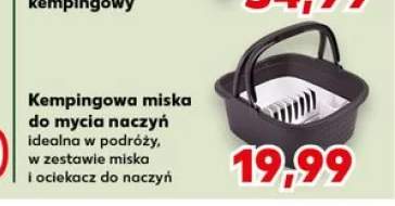 Kempingowa miska do mycia naczyń idealna w podróży, w zestawie miska i ociekacz do naczyń
