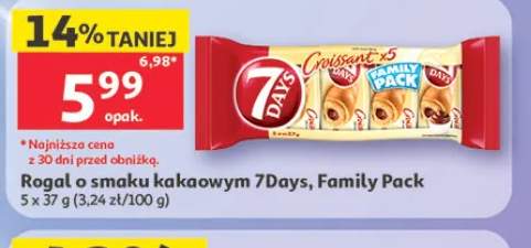 Rogal o smaku kakaowym 7Days Family Pack 5-pak 37g