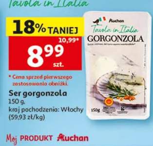 Ser gorgonzola Auchan Tavola in Italia Włochy