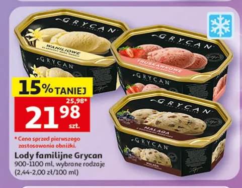 Lody familijne Grycan Waniliowe