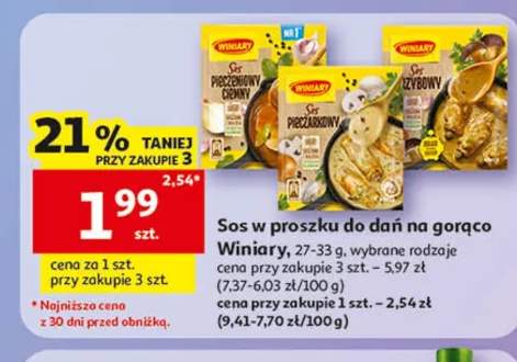 Sos w proszku do dań na gorąco Winiary pieczeniowy ciemny 27-33g