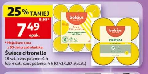 Świece citronella Bolsius 18szt.