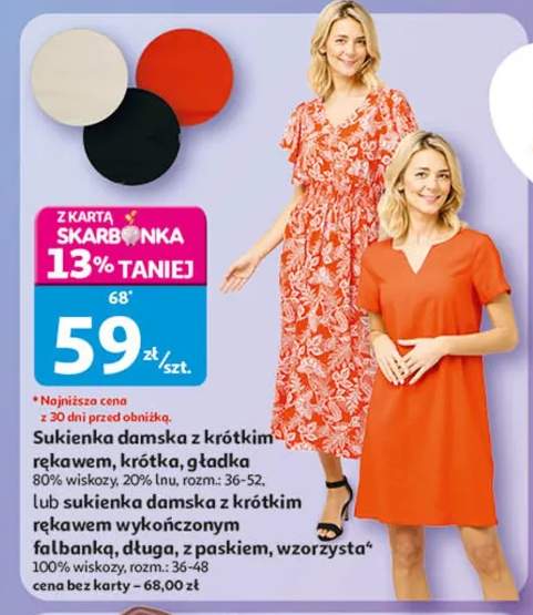 Sukienka damska z krótkim rękawem krótka gładka