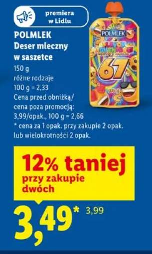 Deser mleczny w saszetce POLMLEK
