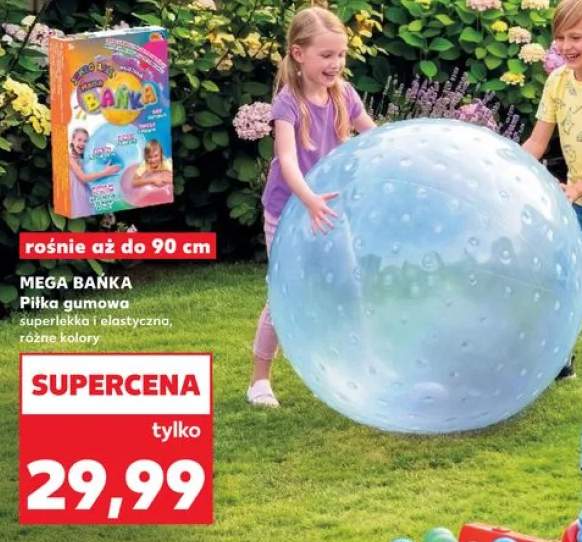 Piłka gumowa MEGA BAŃKA superlekka i elastyczna 90cm