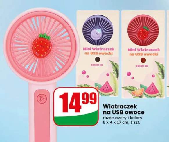 Wiatraczek na USB owoce 8x4x17cm
