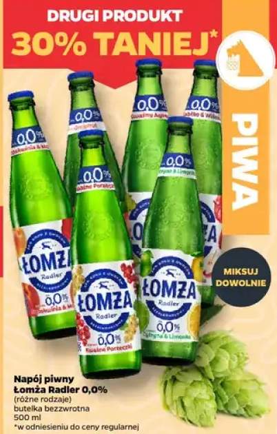 Napój piwny Łomża Radler 0,0%