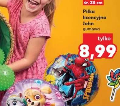 Piłka licencyjna gumowa John śr. 23cm