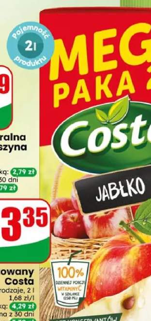 Napój niegazowany Costa Jabłko