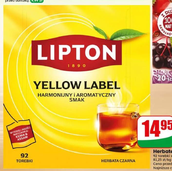 Herbata czarna Lipton Yellow Label