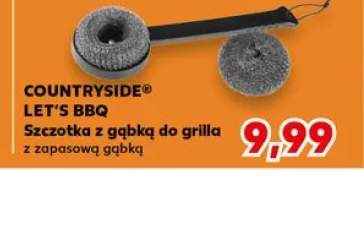 Szczotka z gąbką do grilla z zapasową gąbką COUNTRYSIDE LET'S BBQ