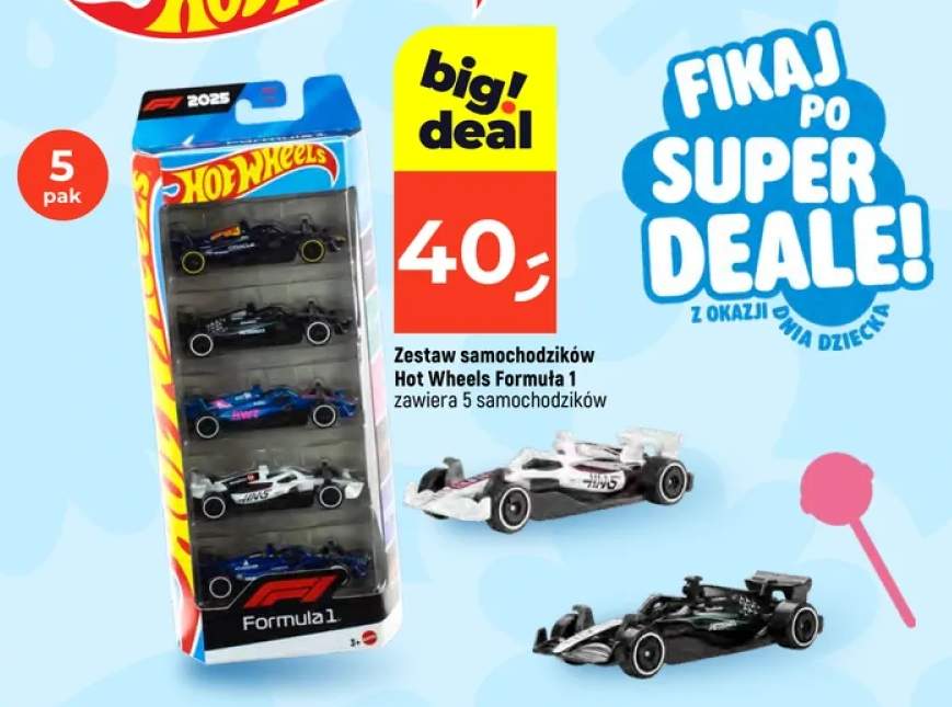 Zestaw samochodzików Hot Wheels Formuła 1 5-pak