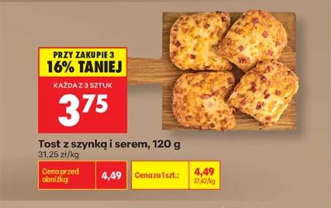 Tost z szynką i serem