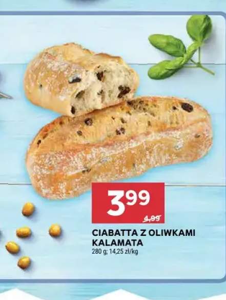 Ciabatta z oliwkami Kalamata