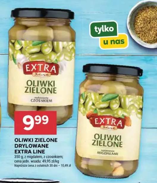 Oliwki zielone drylowane Extra Line z migdałem