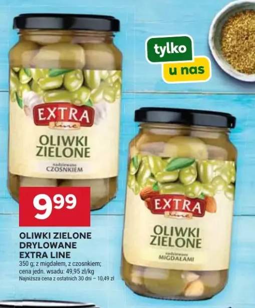 Oliwki zielone drylowane Extra Line z migdałem