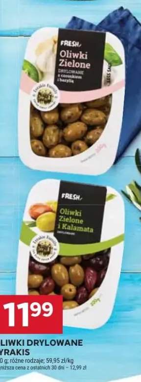 Oliwki zielone drylowane Lyrakis z czosnkiem i bazylią