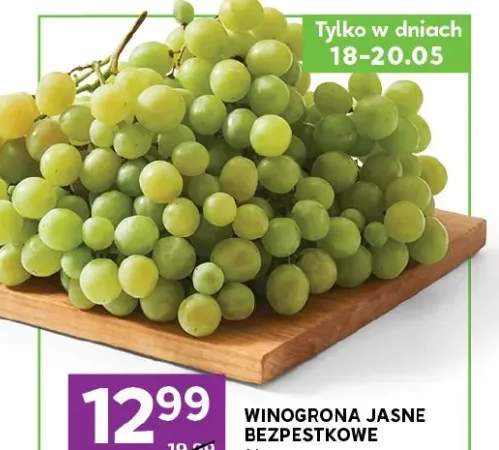 Winogrona jasne bezpestkowe