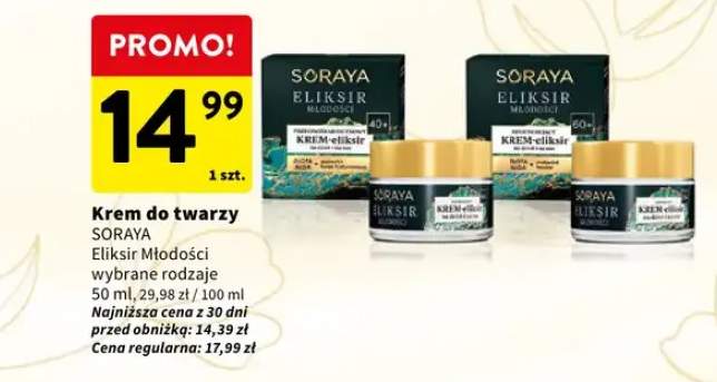 Krem do twarzy Soraya Eliksir Młodości 40+