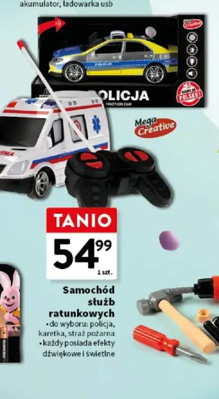 Samochód służb ratunkowych policja