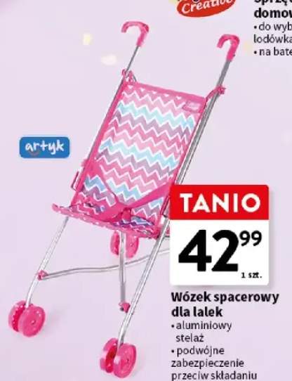 Wózek spacerowy dla lalek artyk aluminiowy stelaż