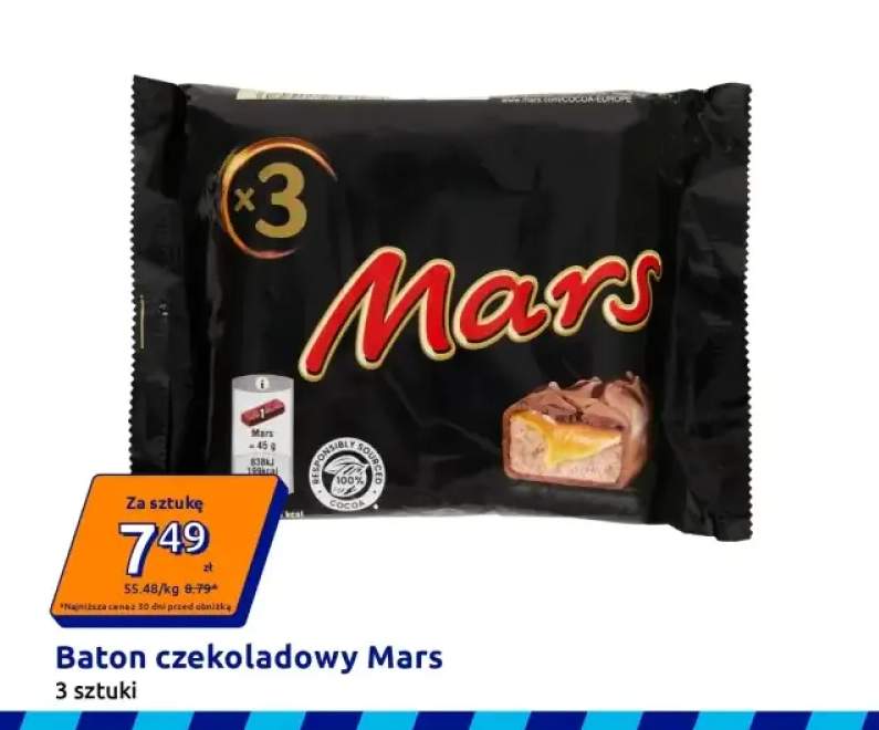 Baton czekoladowy Mars 3-pak 45g