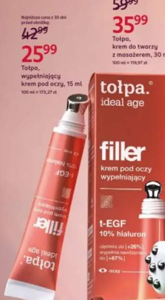 Wypełniający krem pod oczy Tołpa ideal age filler