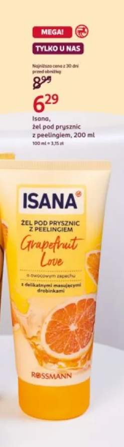Żel pod prysznic z peelingiem Isana Grapefruit Love
