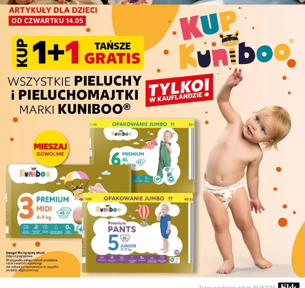Pieluchomajtki Kuniboo Premium Pants 5 Junior 12-17kg Opakowanie Jumbo