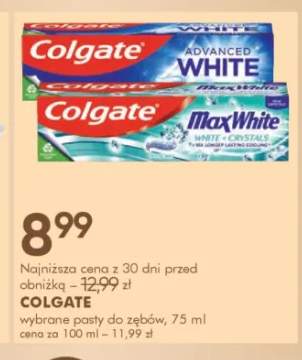 Pasta do zębów COLGATE Advanced White
