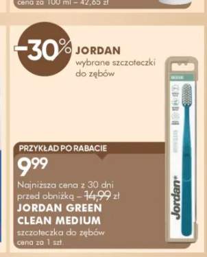 Szczoteczka do zębów JORDAN GREEN CLEAN MEDIUM