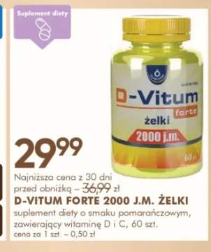 Suplement diety D-Vitum Forte 2000 j.m. żelki 60szt.