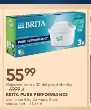 Wymienne filtry do wody Brita Pure Performance 3szt.
