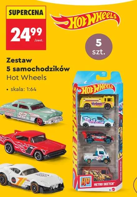 Zestaw 5 samochodzików Hot Wheels