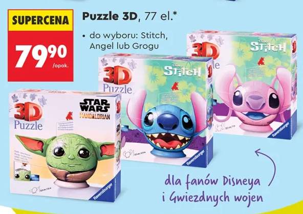 Puzzle 3D Ravensburger Stitch 77 el.