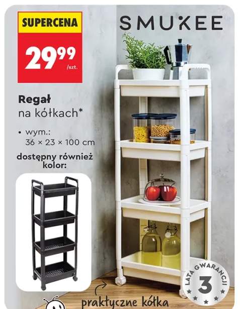 Regał na kółkach Smukee 36x23x100cm