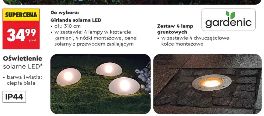 Girlanda solarna LED gardenic ciepła biała 310cm