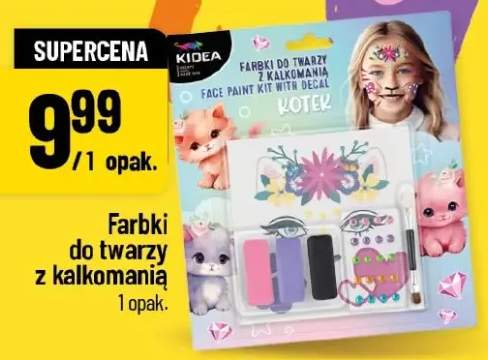 Farbki do twarzy z kalkomanią KIDEA